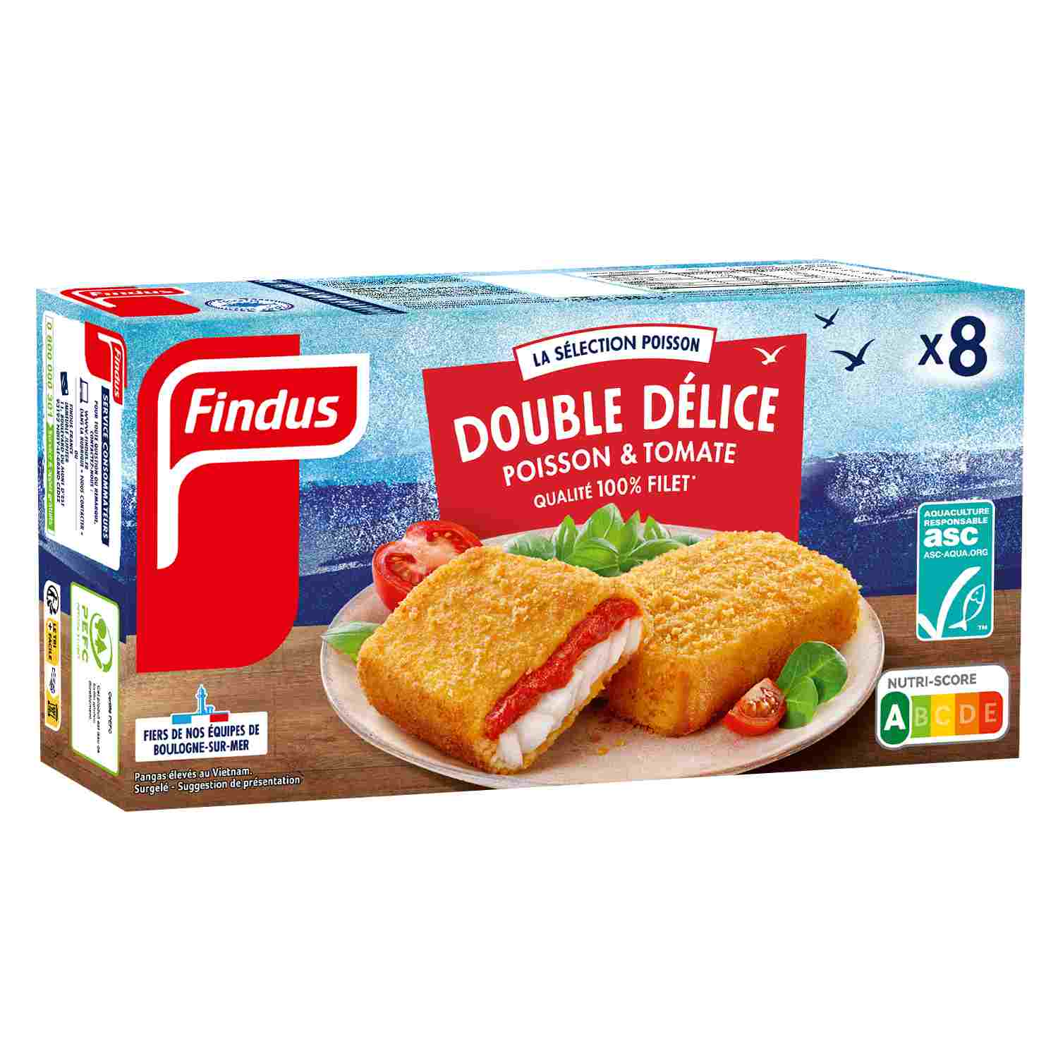 1 boite de tranches panées double délice Findus