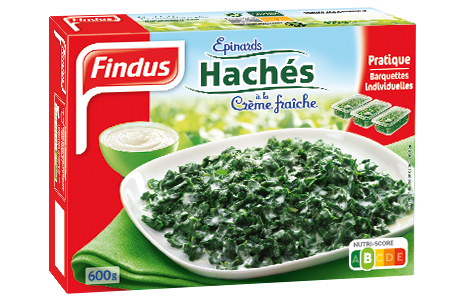 Épinards hachés à la crème fraîche surgelés Findus