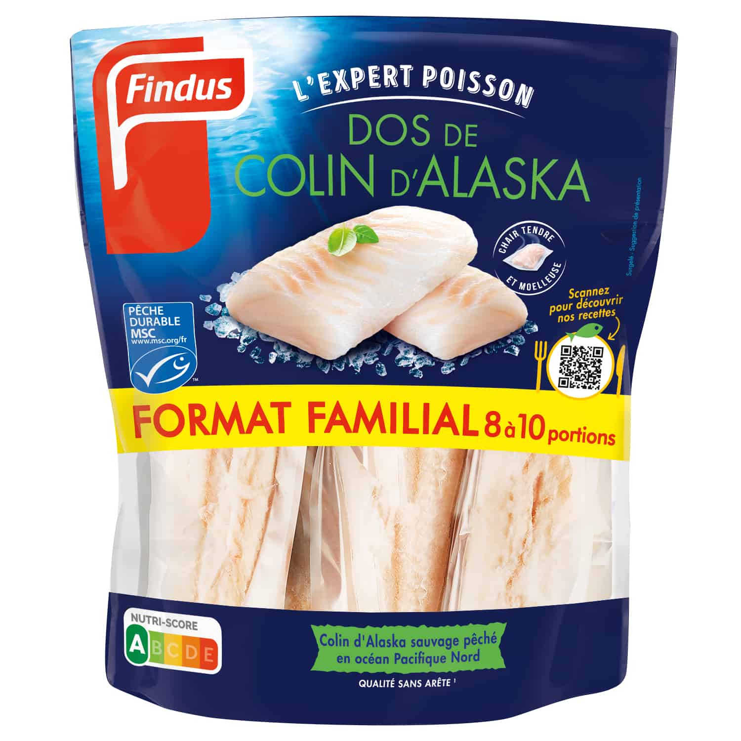 1 sachet de Dos de Colin d'Alaska format familial