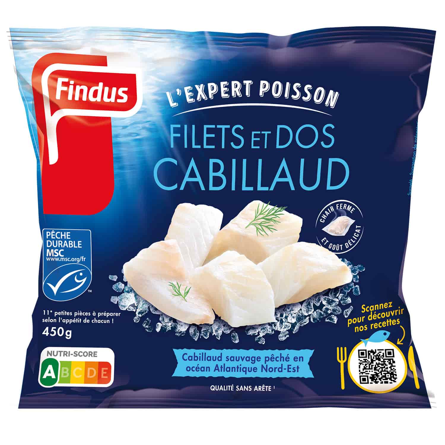 Filets et Dos Cabillaud MSC 450g