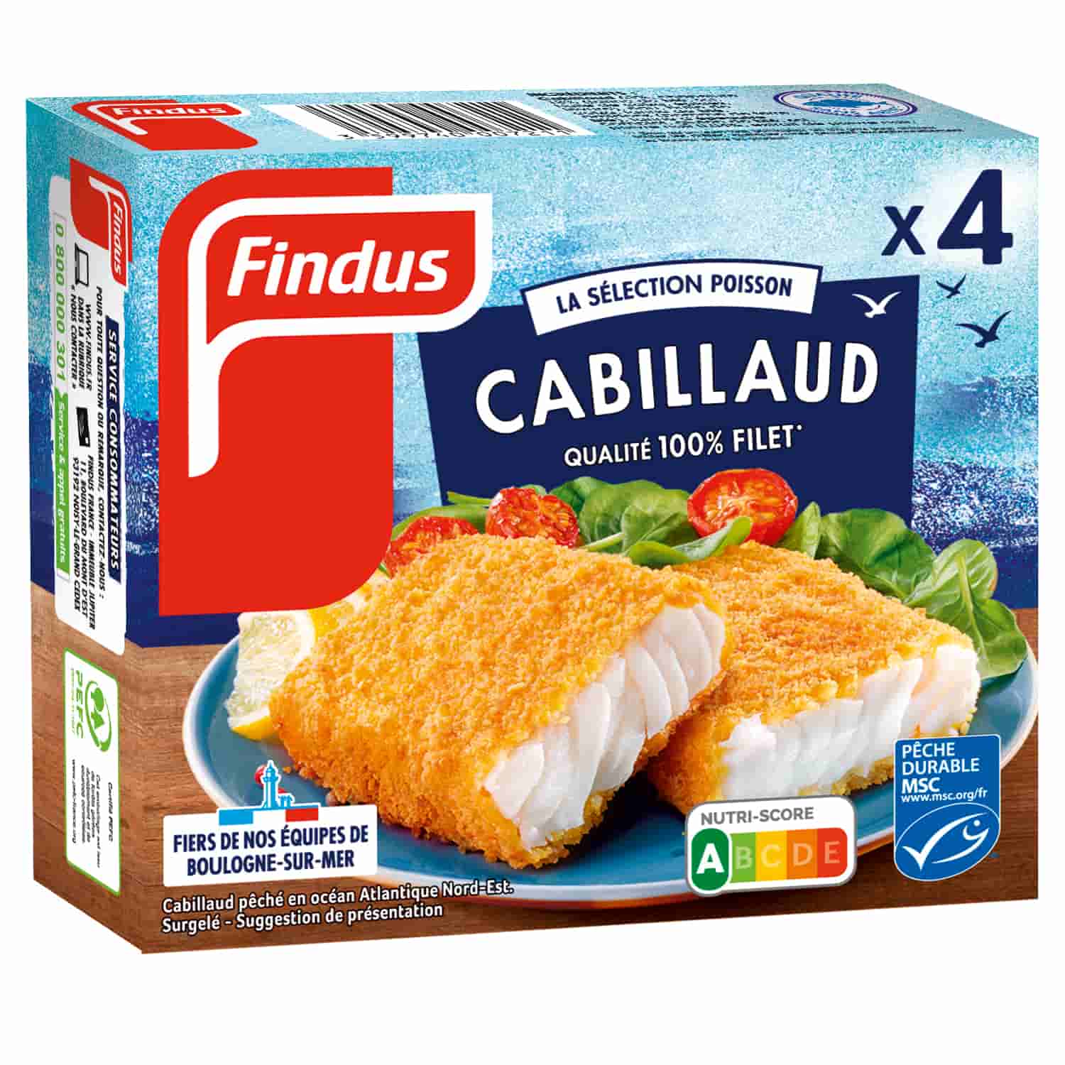 Tranches panées de Cabillaud