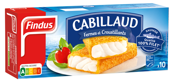 Tranches panees de cabillaud