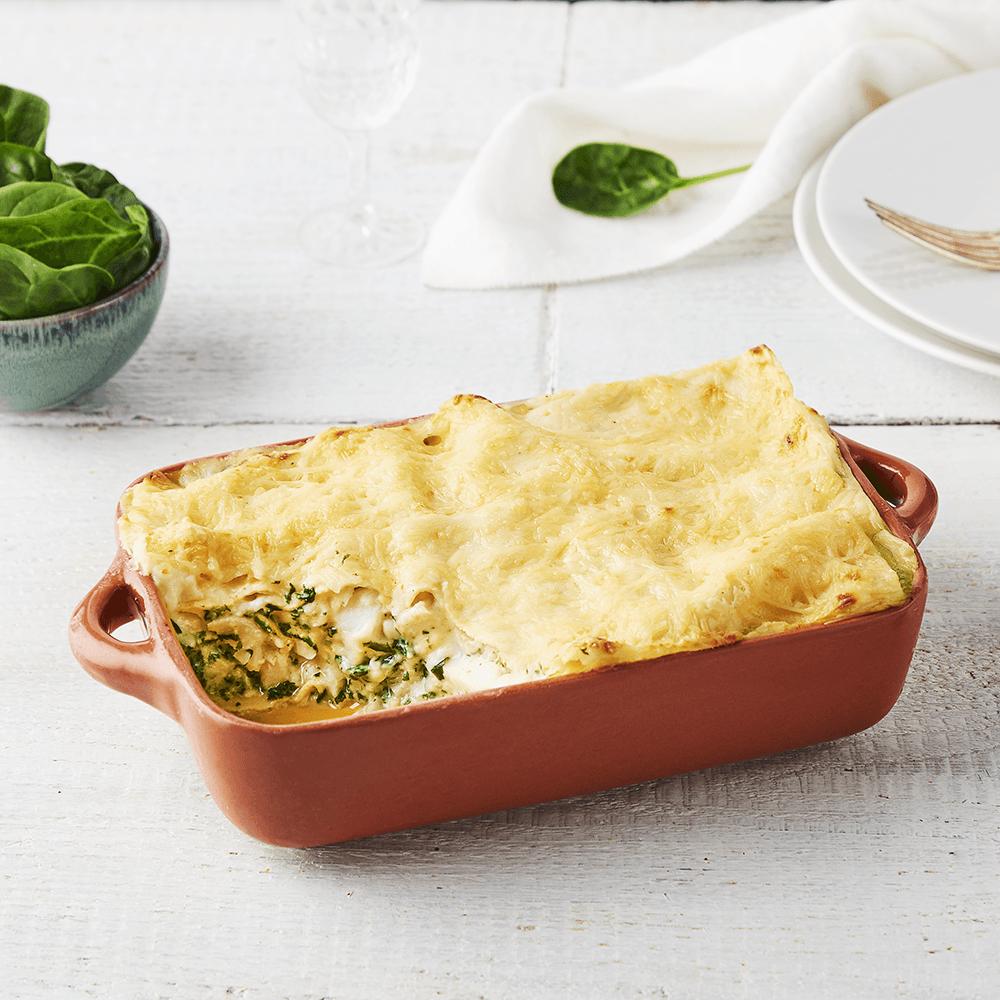 Lasagnes de colin d’Alaska aux épinards à la crème