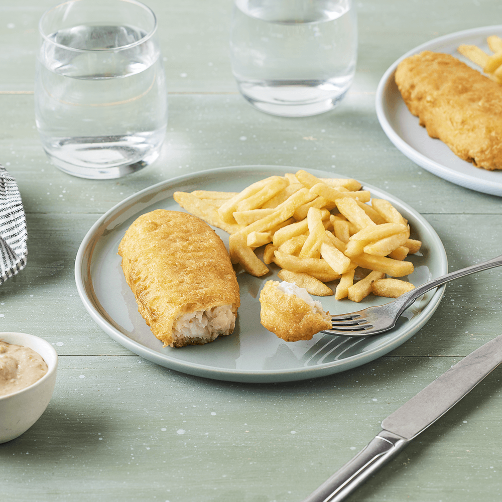 Colin d'Alaska pané façon Fish & Chips, sauce cacahuètes au gingembre