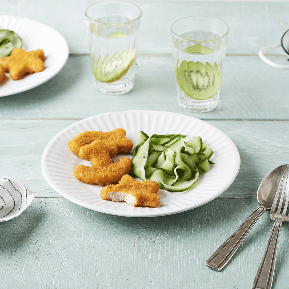 Tagliatelles de concombre au citron et Petits Trésors Croustibat