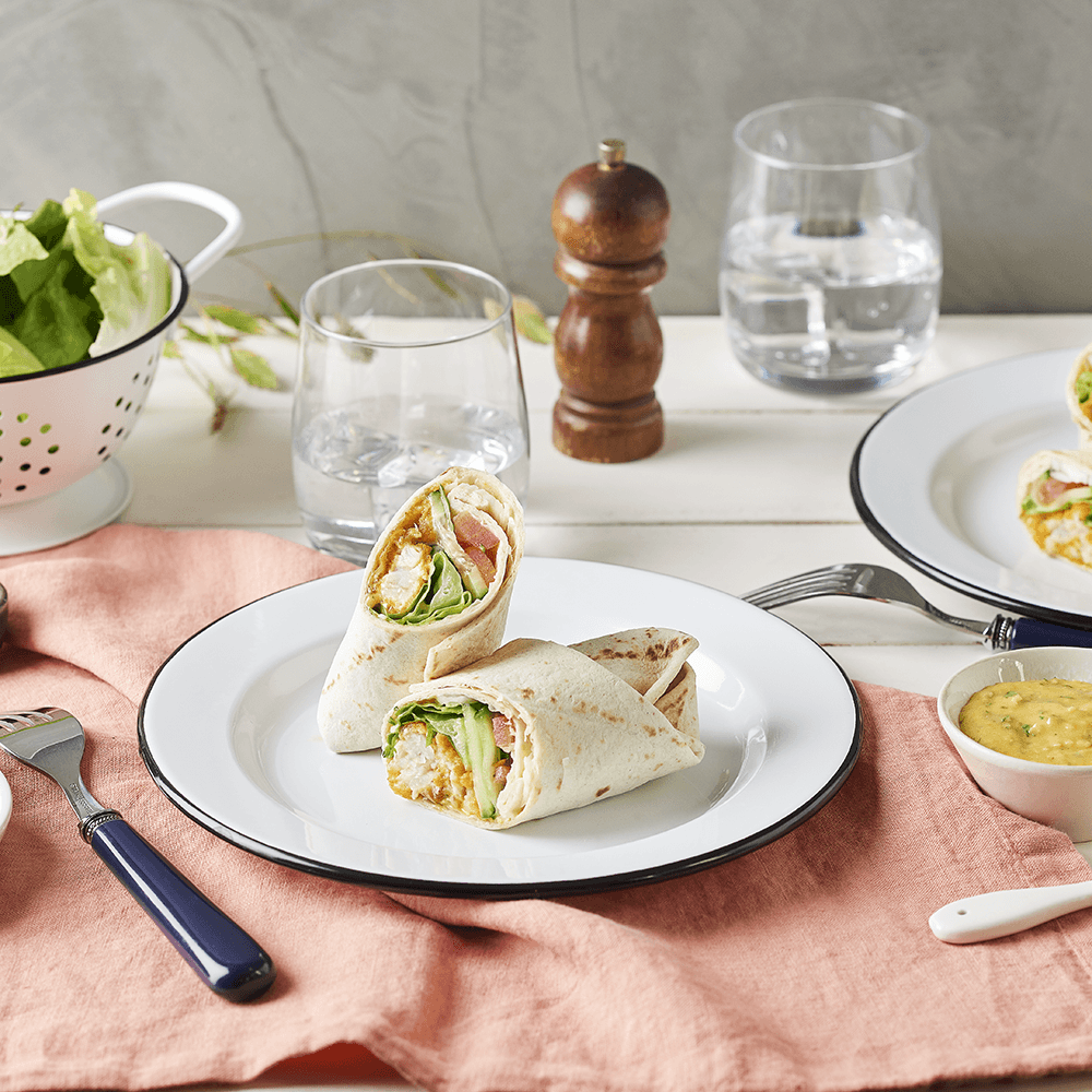 Wrap de Colin d’Alaska pané et crudités