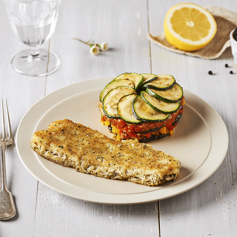 Recette de médaillon de colin avec tian de légumes 