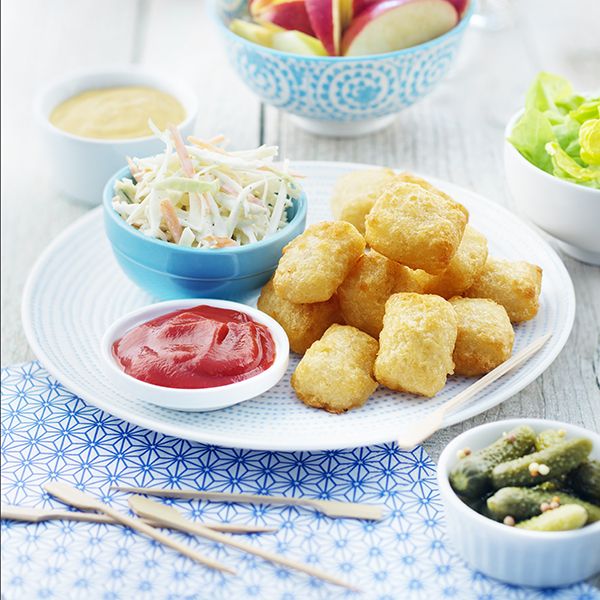 Assiette fraîcheur de beignets de poisson pané 