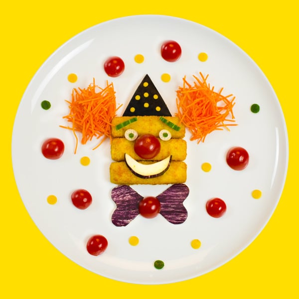 Recette pour enfants : le clown en poisson pané