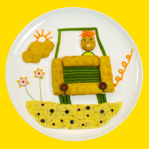 Recette pour enfants voiture en poisson pané