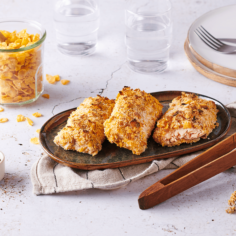 Filets de Saumon Rose du Pacifique au Corn-Flakes
