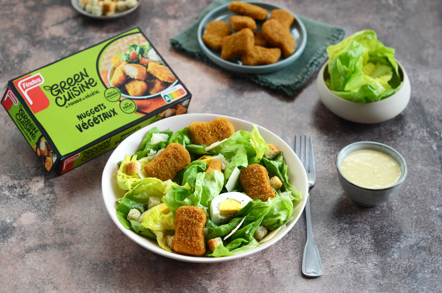Recette salade césar aux nuggets 